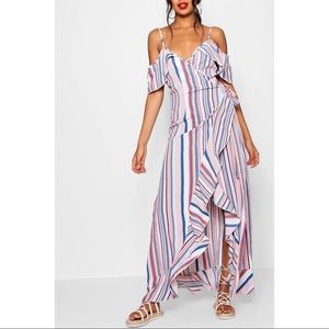 Boohoo Wrap Around Maxi Dress